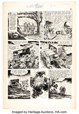 Bernard Baily Battle Cry #7 "The Four Seasons" Story Page 4 Original Art (Stanley Morse, 1953).