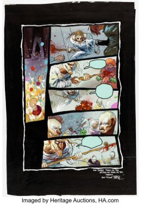 Teddy Kristiansen Grendel Tales: Four Devils, One Hell #5 Story Page Original Art (Dark Horse, 1995).