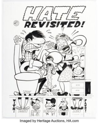 Peter Bagge Hate Revisited #3 Cover Original Art (Fantagraphics, 2023). | Heritage
