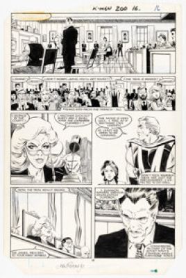 John Romita Jr. and Dan Green The Uncanny X-Men #200 "Trial of Magneto" Story Page 13 Original Art (Marvel, 1985). | Heritage