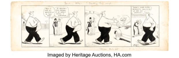 Frank King Gasoline Alley Daily Comic Strip Original Art dated 3-21-21 (Chicago Tribune, 1921). | Heritage