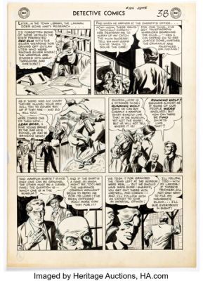 Leonard Starr Detective Comics #184 Pow-Wow Smith Story Page 6 Original Art (DC, 1952). | Heritage