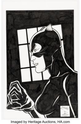 Ethan Van Sciver and Mark Morales - Catwoman Specialty Illustration Original Art (2011/2014). | Heritage