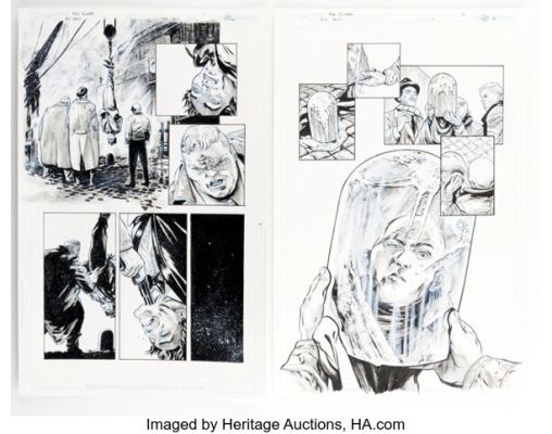 Max Fiumara Gotham City Villains Anniversary Giant #1 "For the Sky is Red" Near Complete Story Original Art Group of 10 (DC, 2022). (Total: 10 Original Art)
