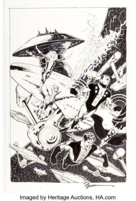 Phil Jimenez Star Trek / Legion of Super-Heroes #4 Cover Original Art (DC/IDW, 2012). | Heritage