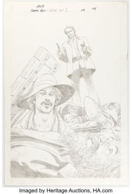 Luke Ross Jonah Hex #4 Splash Page 4 Pencils Original Art (DC, 2006). | Heritage