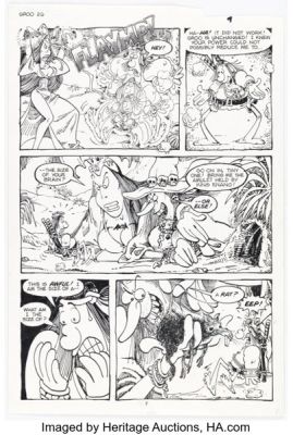Sergio Aragonés Groo the Wanderer #26 Story Page 7 Original Art (Marvel, 1987). | Heritage