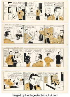 Zack Mosley Smilin’ Jack Daily Comic Strip Original Art Group of 4 (News Syndicate Co., Inc., 1957). (Total: 4 Original Art) | Heritage