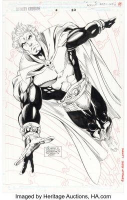 Ron Lim and Al Milgrom Infinity Crusade #2 Adam Warlock Splash Page 32 Original Art (Marvel, 1993). | Heritage