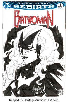 Mirka Andolfo Batwoman #1 Sketch Edition Original Art (DC, 2017) Condition: NM. | Heritage