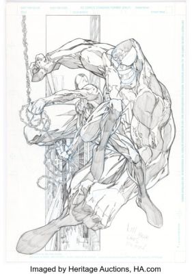 Humberto Ramos Wizard: The Comics Magazine Spider-Man vs. Venom Illustration Pencils Original Art (undated). | Heritage