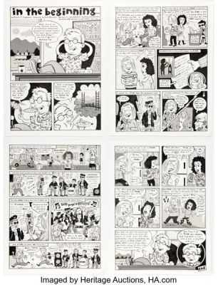 Ivan Brunetti Extra Good Stuff "In the Beginning..." Complete 4-Page Story Original Art (Last Gasp, 2015). (Total: 4 Original Art) | Heritage