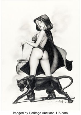 Arantza Sestayo Coven: A Gallery Girls Collection Vol. 3 Pin-Up Illustration Original Art (SQP, 2005). | Heritage