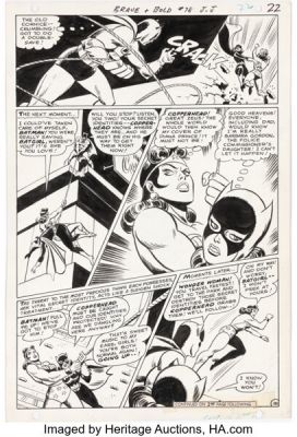 Bob Brown and Mike Esposito The Brave and the Bold #78 Batman, Batgirl, and Wonder Woman Story Page 18 Original Art (DC, 1968). | Heritage
