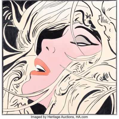 Frank Thorne - Ghita Oversized Portrait Painting Original Art (2019). | Heritage