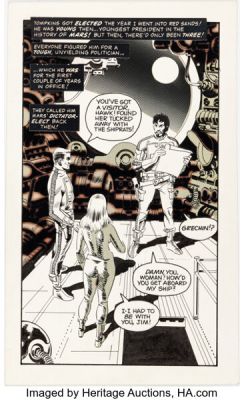 Wally Wood Eerie #61 "Killer Hawk" Partial Story Page 4 Original Art (Warren, 1982). | Heritage
