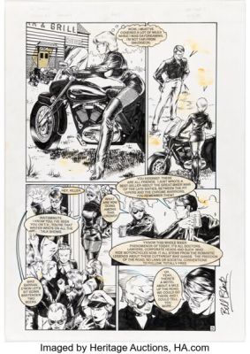Dave Roberts, Jordi Ensign, and Mark Heike Femforce Up Close #3 Story Page 5 Original Art (AC Comics, 1992).