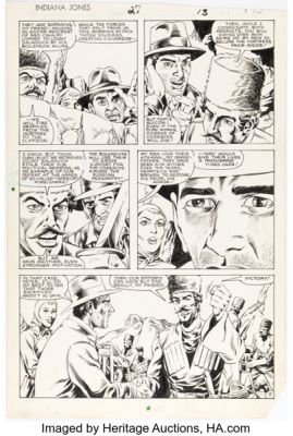 Steve Ditko and Danny Bulanadi The Further Adventures of Indiana Jones #27 Story Page 9 Original Art (Marvel, 1985). | Heritage