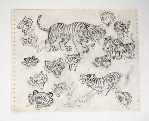 Animation Anonyme Model... | Lot 198 - ANIMATION ANONYME Model sheet pour un tigre (projet... | Vermot et Associés