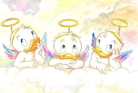 Donald’s Nephews Inspired by Raphael - Large Painting - Tony Fernandez - Art acrylique | Catawiki