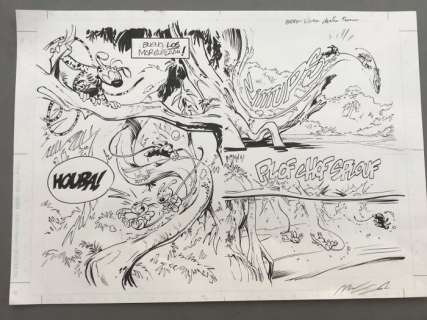 Munuera - Dessin original - Marsupilamis | Catawiki