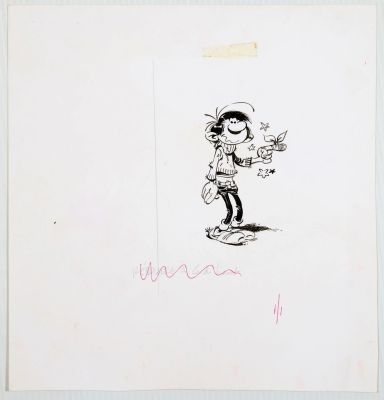 * Franquin, Gaston... | Lot 110 - * FRANQUIN, Gaston Lagaffe, Illustration à l’encre... | Tessier Sarrou