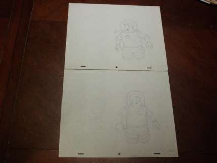 Tintin - 2x Preparatory Drawings for the Belvision film Obective Moon - Haddock - (1960) | Catawiki
