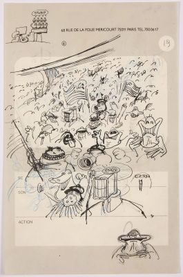 Picha Le Big Bang Comedia,... | Lot 36 - PICHA Le big bang Comedia, Zwanz 1987 Storyboard original... | Nouvelle Etude