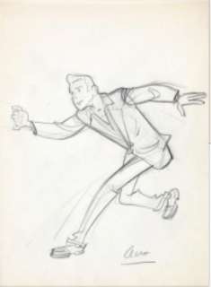 Franquin | Franquin dessin original crayon étude 5 | JeanMichel.net