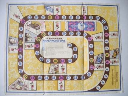 Disney: reclame uitgave N.V. Cacao-& Chocoladefabrieken Gebr. Sickesz: Vermakelijk Mickey-mouse-spel. | Zwiggelaar Auctions