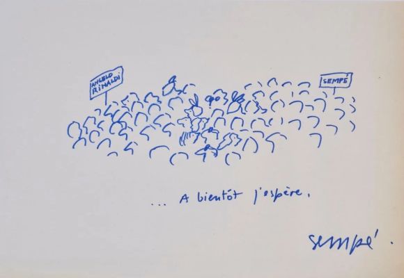 Jean-Jacques Sempé... | Jean-Jacques SEMPÉ (1932-2022) Manifestation Dessin Feutre... | misc / divers