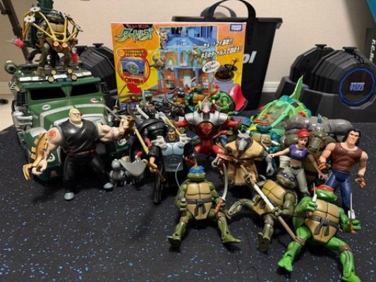 Teenage Mutant Ninja Turtles Figures Set 2003-2004 with Batmobile, Leo, Shredder | eBay US (Buy It Now)