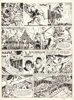 Edouard Aidans (1930-2018) Tounga... | Lot 1 - Edouard AIDANS (1930-2018) Tounga et le dieu de feu Encre... | Tessier Sarrou