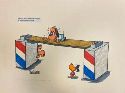 BARBEROUSSE (1920-2010). "Edmond Maire : Marchais savonne la planche… | misc / divers