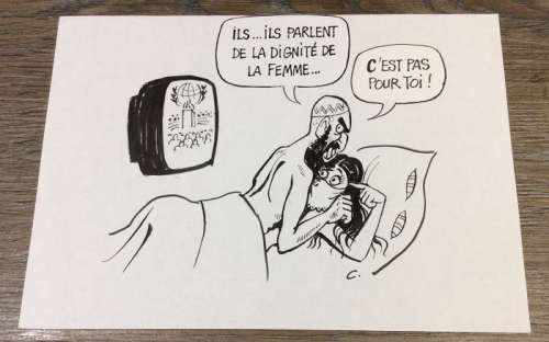 Cabu - Dessin original - Ils parlent de la dignité de la femme... - (1995) | Catawiki