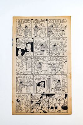 Dineur, Fernand (1904-1956) | Lot 15 : Tif et Tondu, L’Idole rouge, planche 13. Encre de Chine sur papier… | misc / divers