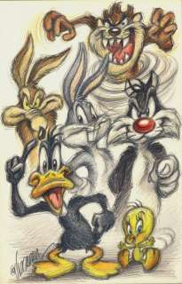 Looney Tunes - Happy Family! - Original Drawing - Joan Vizcarra - Original Art | Catawiki