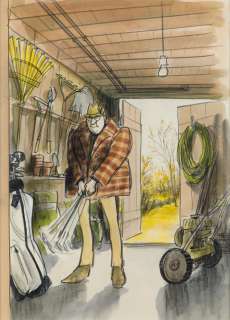 CHARLES SAXON (1920-1988) Practice Swing. [COVER ART / NEW YORKER / GOLF] | Swann Galleries