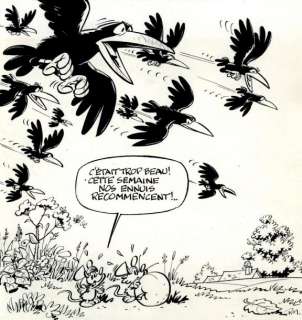 Macherot - Sibylline et la betterave Encre de Chine pour la toute première