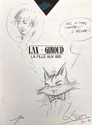 Lax Christian Dédicace... | Lot 348 - LAX Christian Dédicace sur l’album La fille aux ibis... | Vermot et Associés