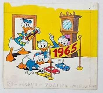 Massimo De Vita - Illustrazione Originale. "Paperino" - Loose page - (1965)