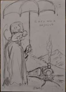 India Dreams T4 - Crayonné original - Projet couverture India T4, Il n’y a rien Ã  Darjeeling - Loose page - (2005) | Catawiki