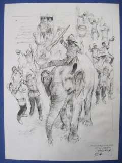Follet, René - Originele tekening - Rudyard Kipling - De olifant - (2006) | Catawiki