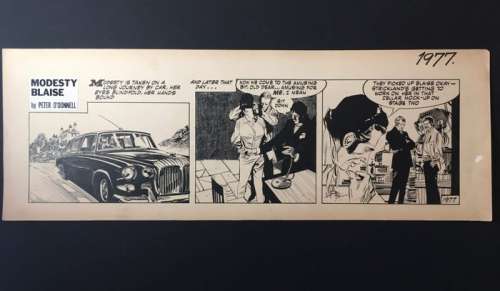 Holdaway, Jim - Strip original - Modesty Blaise - Takeover - (1969) | Catawiki