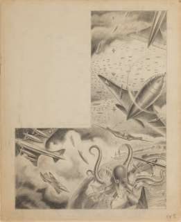 Alex Raymond original artwork published in LOOK Magazine October 20, 1942 - Allies vs. Axis. | Profiles in History