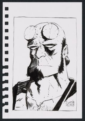 Hellboy Sketch by Michael Lynch | eBay US (Buy It Now)