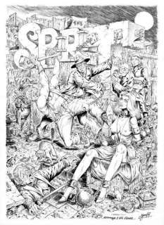 Mancini C - Â«Hommage Ã  Will EisnerÂ». Encre de Chine représentant Le Spirit.