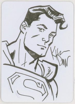 DC Comics Kieron Dwyer Signed Original Art Sketch Card Superman The Man of Steel | eBay US (Buy It Now)