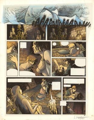 Laurent Vicomte | Bleu de mise en couleur pour la planche n°31 - L’Appel - Sasmira | Daniel Maghen