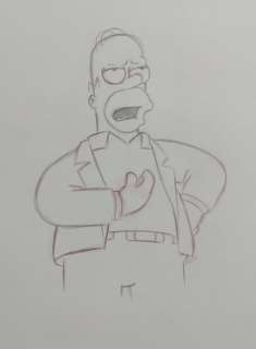 The Simpsons - Original drawing of Homer Simpson - Unique | Catawiki
